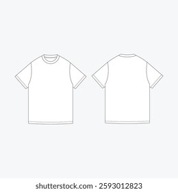 Short sleeves t-shirt vector template 