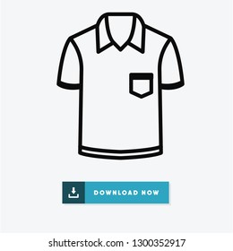 Short sleeves vector icon