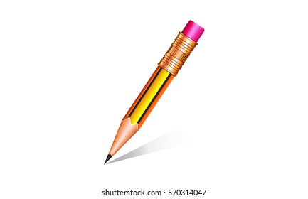 Short smart yellow pencil