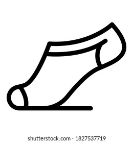 Short sock icon. Outline short sock vector icon for web design isolated on white background