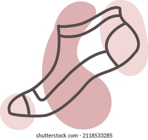 Short sock, illustration, vector on a white background.