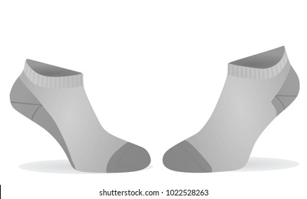 Short Socks Front Back View Vector Stock Vector (Royalty Free ...