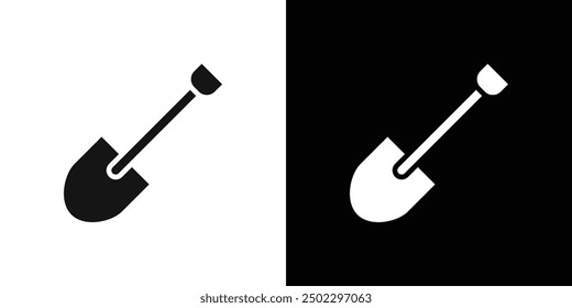 Short spade icon logo set vector