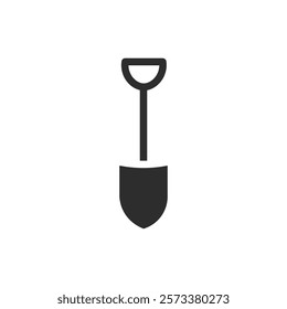 Short spade icon web design in vector