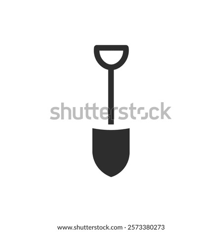 Short spade icon web design in vector