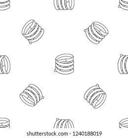 Short spring coil pattern seamless vector repeat geometric for any web design