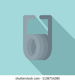 Short spring icon. Flat illustration of short spring vector icon for web design