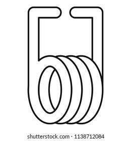 Short spring icon. Outline short spring vector icon for web design isolated on white background