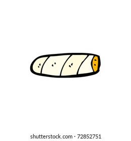 caricatura de cigarrillos de cola corta
