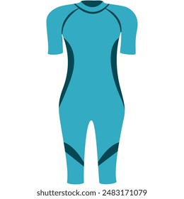 traje de baño corto, equipo de buceo Ilustración vectorial