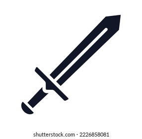 Short sword symbol sword weapon vector illustration icon