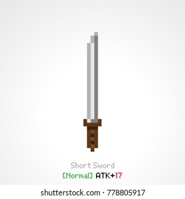 short sword weapon pixel