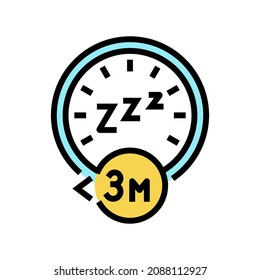 short term insomnia color icon vector. short term insomnia sign. isolated symbol illustration