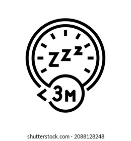 short term insomnia line icon vector. short term insomnia sign. isolated contour symbol black illustration