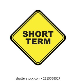 Short term on white background