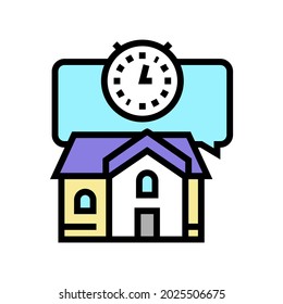 short term rent color icon vector. short term rent sign. isolated symbol illustration