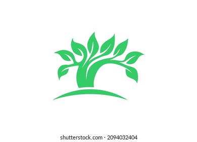 un árbol corto con muchas ramas y hojas diseño de ilustraciones vectoriales