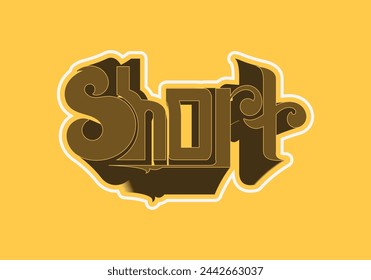 SHORT typography word template design
