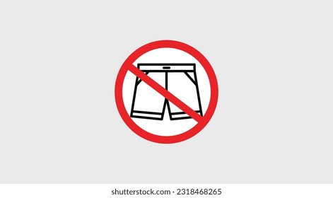 Short vector design. Stop wear short vector design