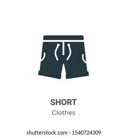 Short vector icon on white background. Flat vector short icon symbol sign from modern clothes collection for mobile concept and web apps design.