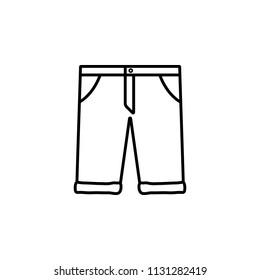 Short vector icon, pants symbol. Modern, simple flat vector illustration for web site or mobile app