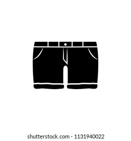 Short vector icon, pants symbol. Modern, simple flat vector illustration for web site or mobile app