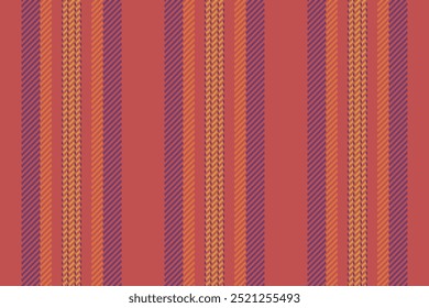 Short vertical background seamless, image stripe fabric lines. Strip vector pattern textile texture in red and purple color.