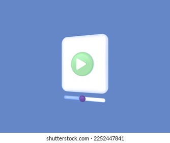 short videos, live streaming, and movie streaming services. play a video. 3d icon or symbol. 3d and realistic concept design. vector elements