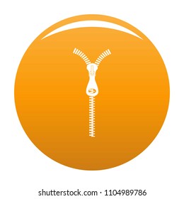 Short zip icon. Simple illustration of short zip vector icon for any design orange