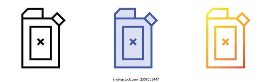 Icono de escasez. Lineal, relleno azul y diseño de estilo degradado aislado sobre fondo blanco