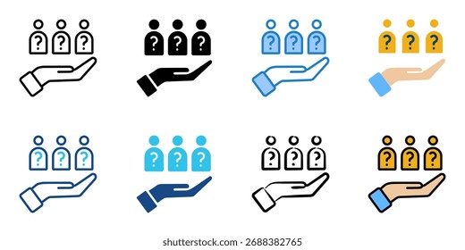 Shortage icon set multiple style collection 
