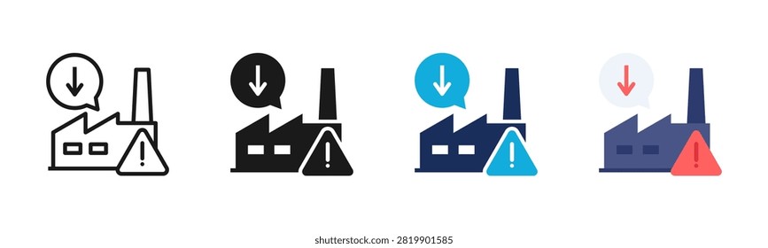 Shortage icon set multiple style collection