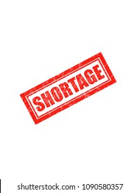 Shortage red stamp