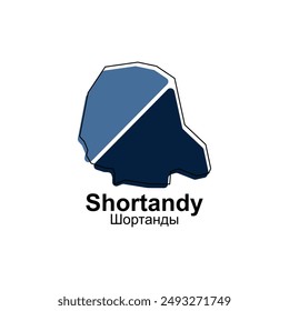 Shortandy Vektorgrafik Weltkarte Stadt Illustration. Isoliert auf weißem Hintergrund für Unternehmen