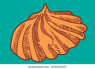 Ilustración vectorial de galletas amarillas de pan corto