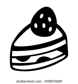 Shortcake icon isolated vector illustration. High quality black style vector icon