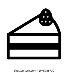 Shortcake icon isolated vector illustration. High quality black style vector icon