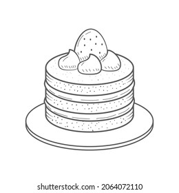 Shortcake sketch vector illustration isolated on white background