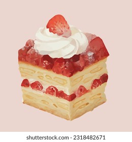 shortcake vector illustration, posters, banners, cards, logo