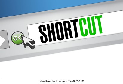Shortcut browser sign concept illustration design graphic