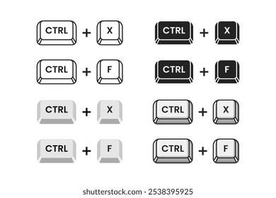 shortcut button ctrl x and ctrl f on the keyboard