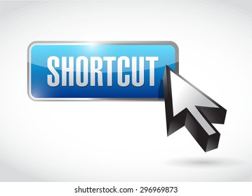 Shortcut button sign concept illustration design graphic
