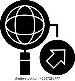 Design do Ícone de Vetor de Glifo de Atalho