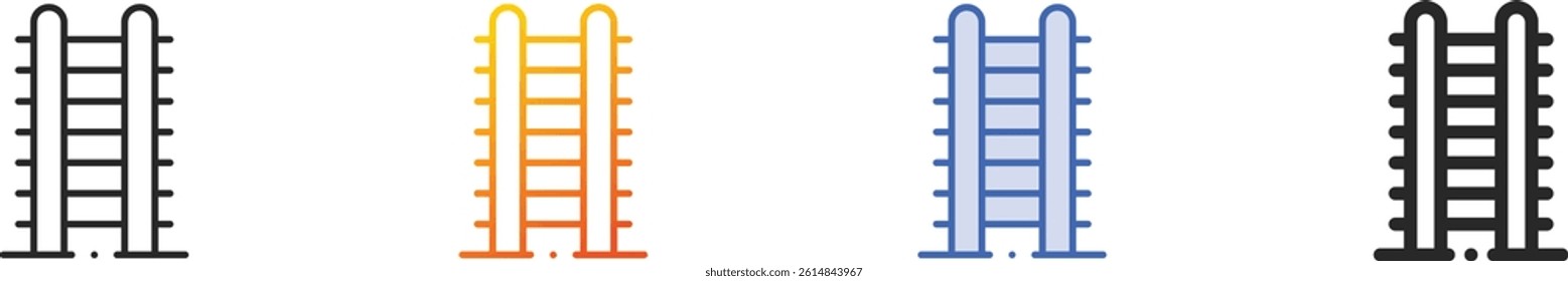 shortcut icon.Thin Linear, Gradient, Blue Stroke and bold Style Design Isolated On White Background