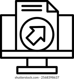 Shortcut Line Vector Icon Design