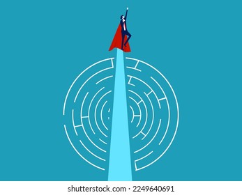 shortcut through a circular maze. Simple ideas that are effective in solving difficult problems