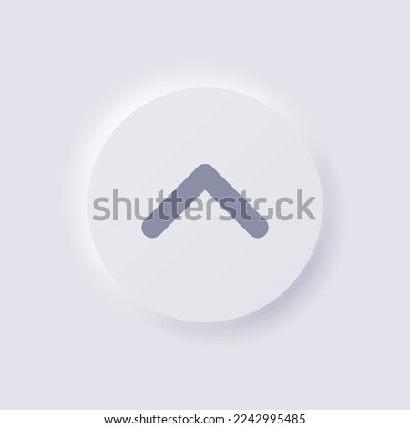Shorten arrow button icon, White Neumorphism soft UI Design for Web design, Application UI and more, Button, Vector.
