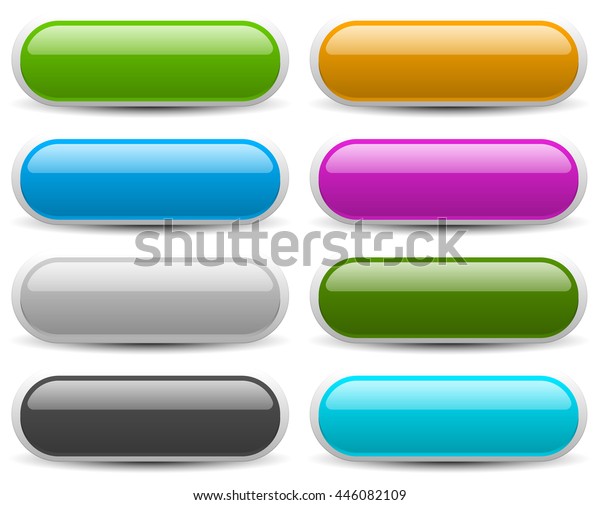 Shorter Button Banner Backgrounds Empty Space Stock Vector (Royalty ...