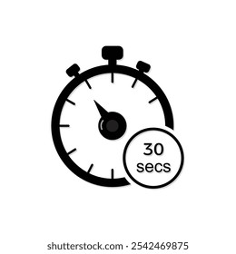 Shortest speed and time limit stopwatch vector icon white background