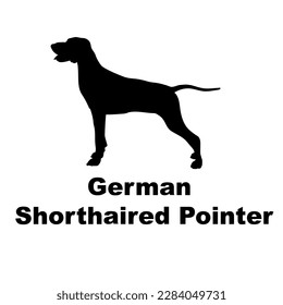 shorthaired pointer Dog silhouette vector. Dog breeds